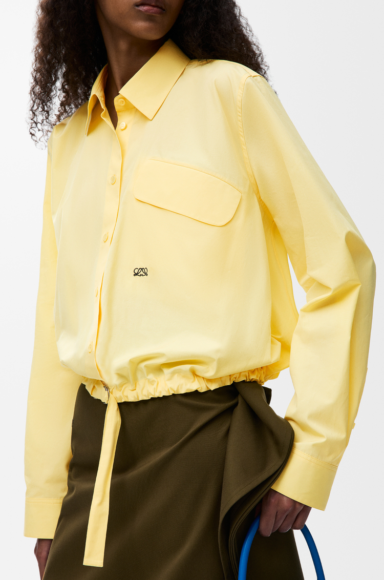LOEWE 벨트 셔츠 - 코튼 라이트 옐로우