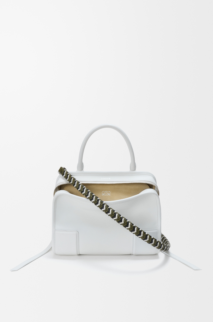 LOEWE Correa tejida en piel Marrón/Blanco