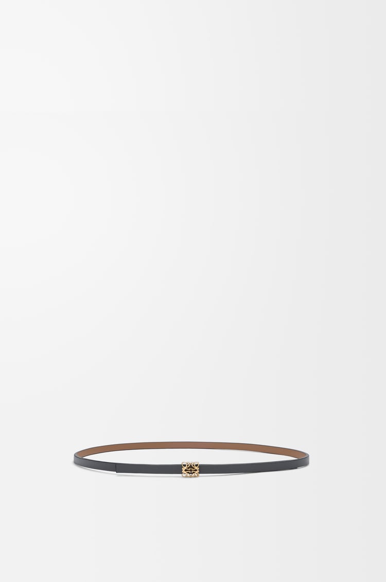 LOEWE Reversible Anagram Bombé belt in smooth calfskin Mocha/Slate