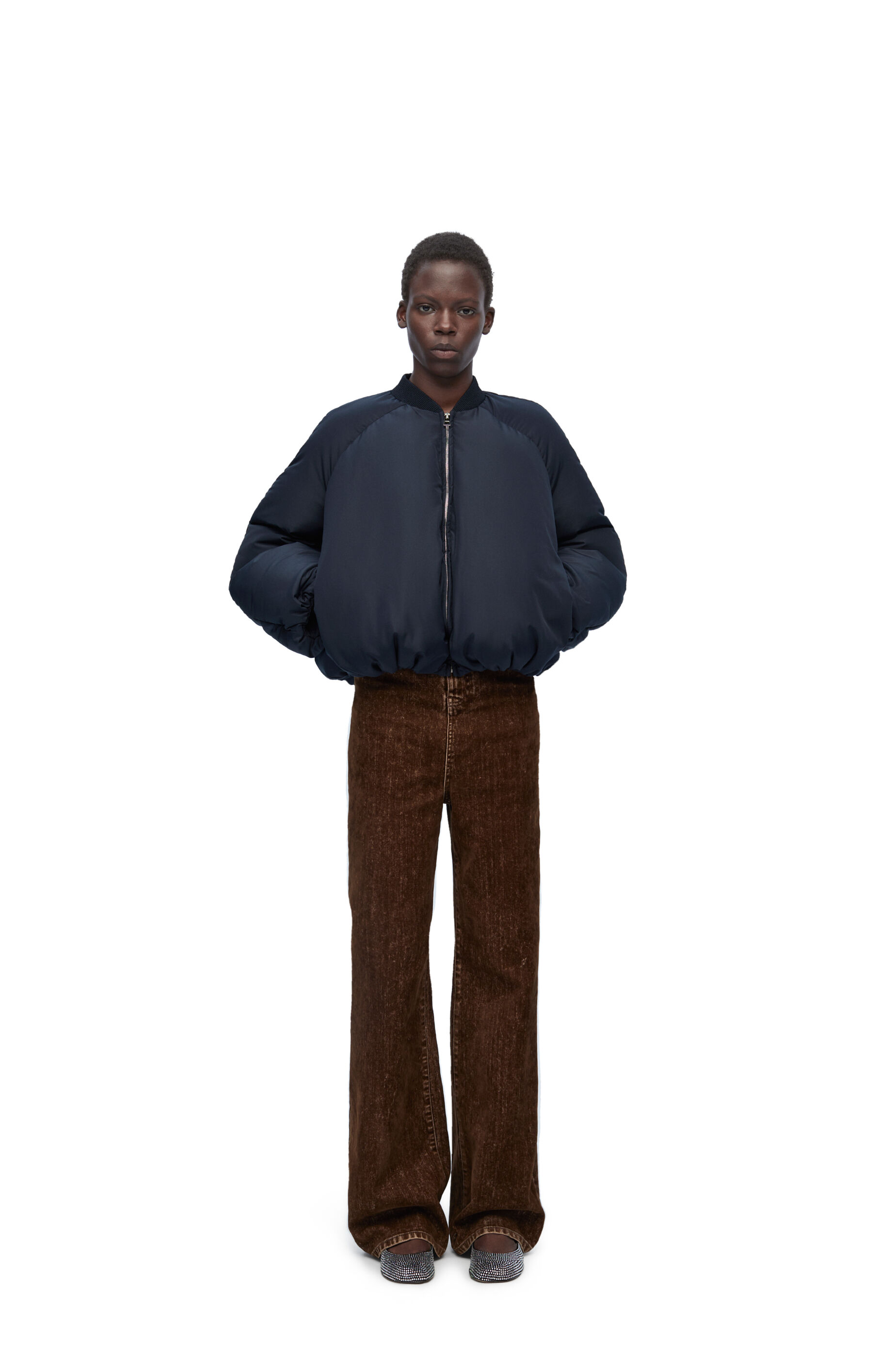 Lightweight nylon bomber jacket on sale