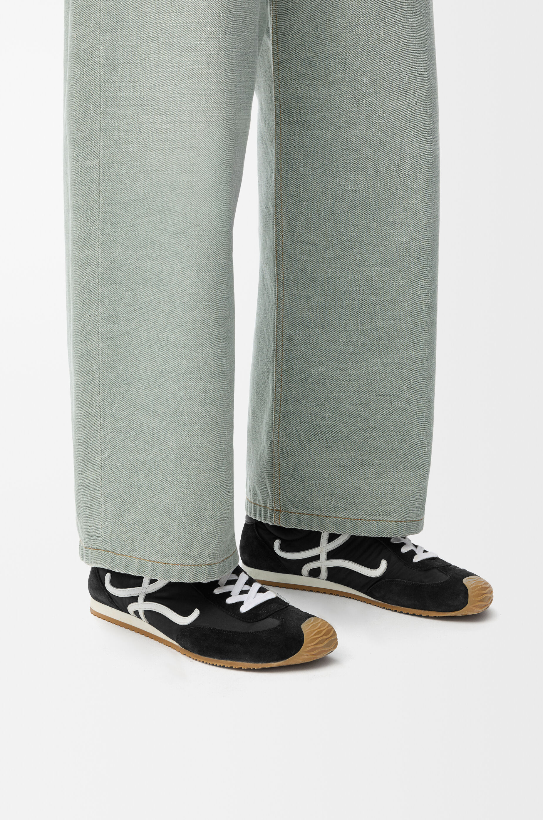 Ballet Runner 2.0 in nylon and calfskin Black - LOEWE