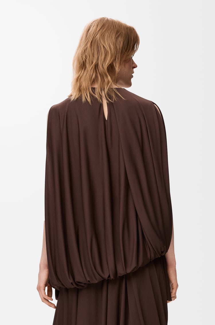 LOEWE Haut drapé en viscose Café