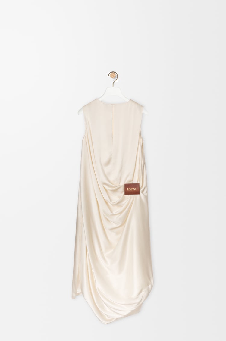 LOEWE Draped dress in silk Ivory