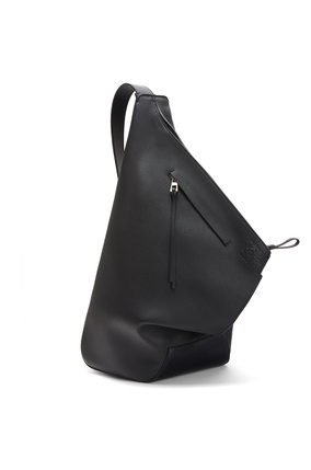 LOEWE Small Anton backpack in soft grained calfskin Black plp_rd