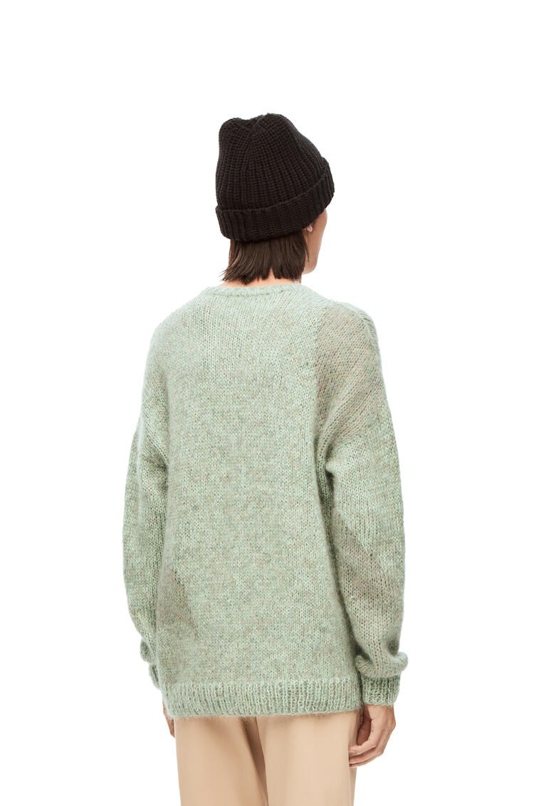 LOEWE Heen embroidered sweater in wool Aniseed Green