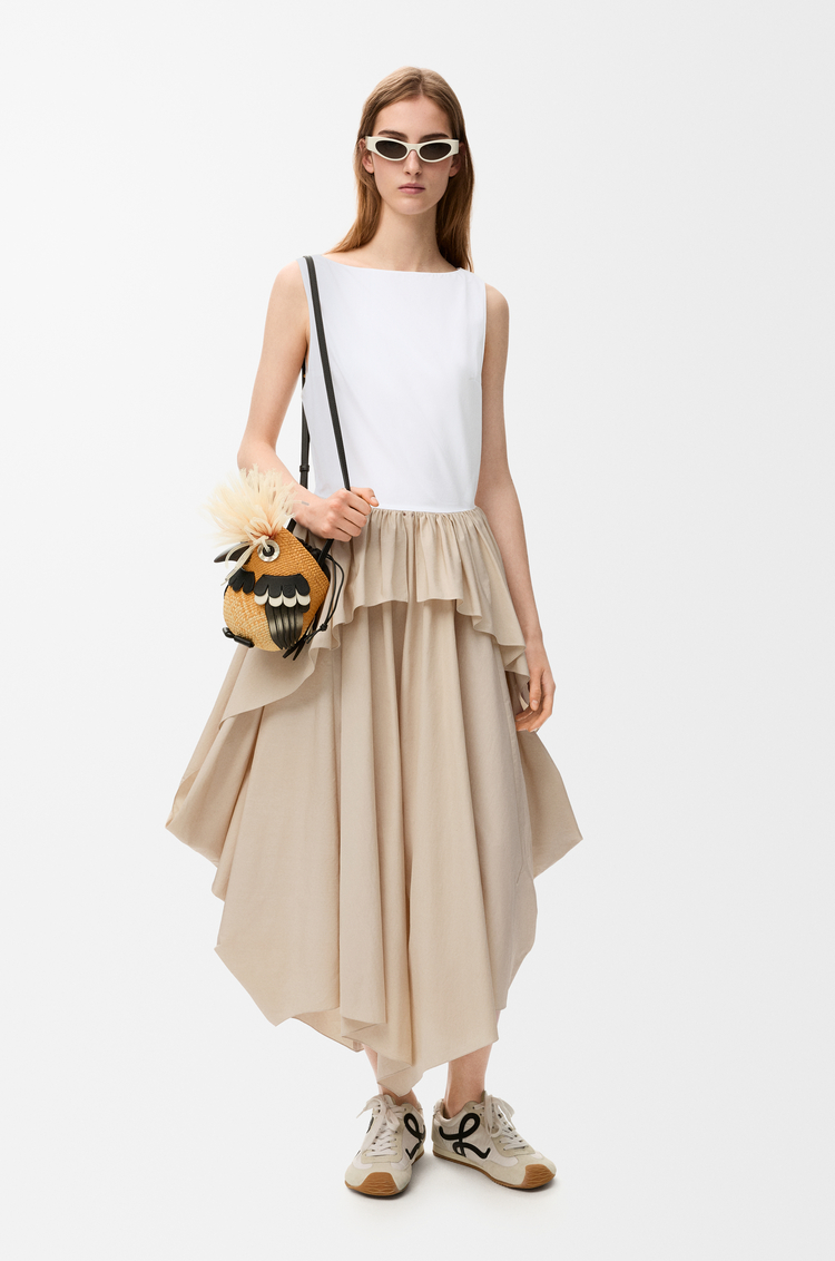 LOEWE 棉质连衣裙 白色/米色