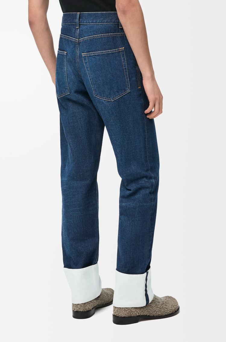LOEWE Fisherman turn-up jeans in denim Washed Indigo