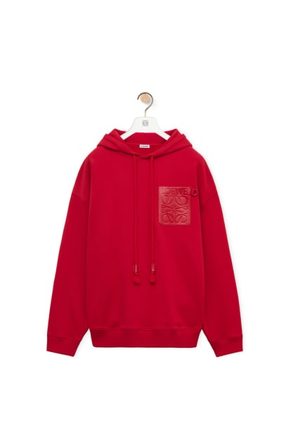 LOEWE Relaxed fit hoodie in cotton 深覆盆子色