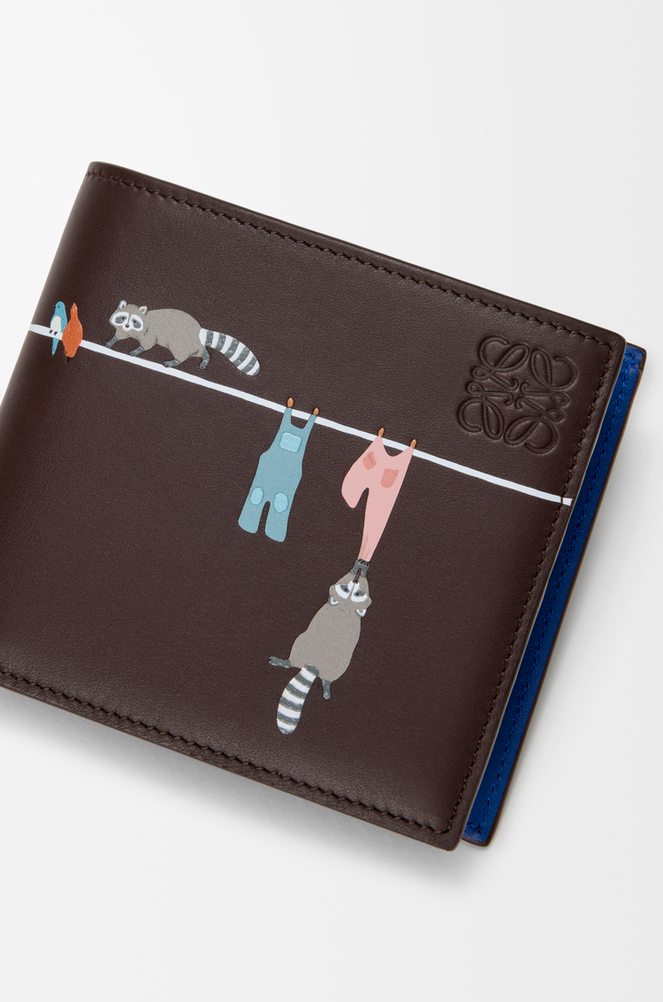LOEWE アライグマ バイフォールド コインウォレット（ナパカーフ） ダークブラウニー
