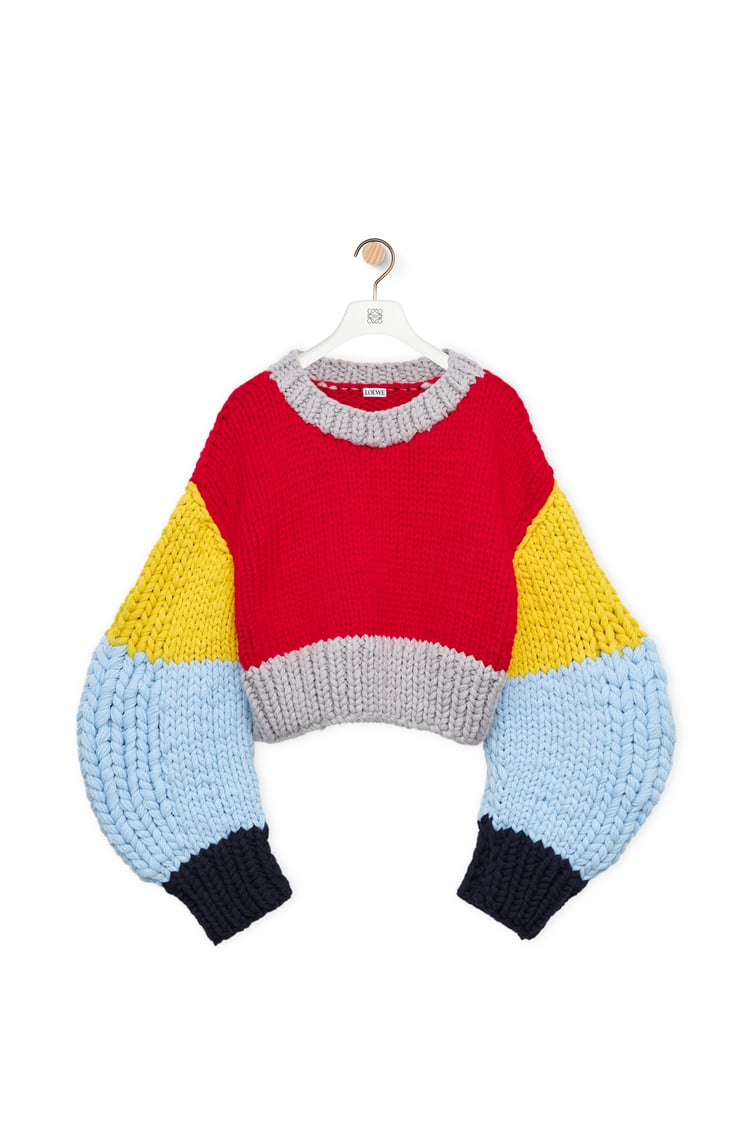 LOEWE Sweater in wool Red/Multicolour