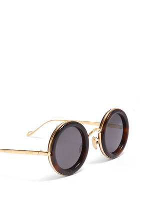 LOEWE Round sunglasses in acetate Havana/Light Gold
