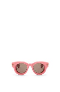 LOEWE Inflated round sunglasses in nylon Coral Pink