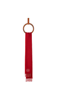 LOEWE Bicolour scarf in wool and cashmere Red/Pink