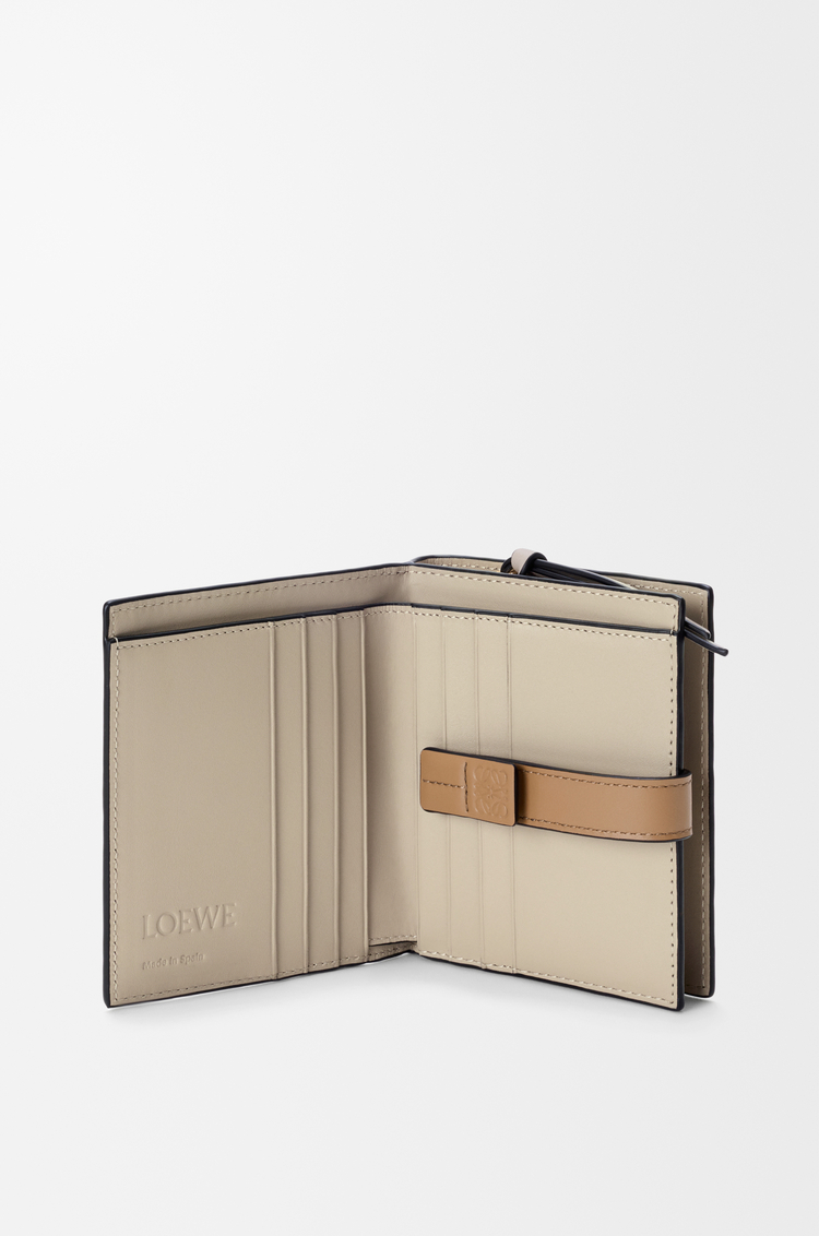 LOEWE Compact zip wallet in soft grained calfskin Taupe/Talc