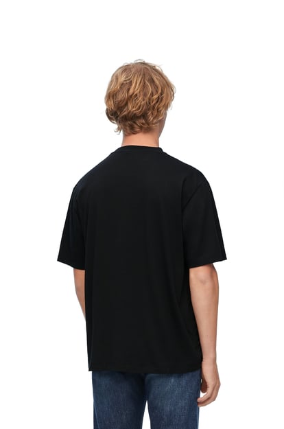 LOEWE T-Shirt mit lässiger Passform aus Baumwolle Schwarz plp_rd
