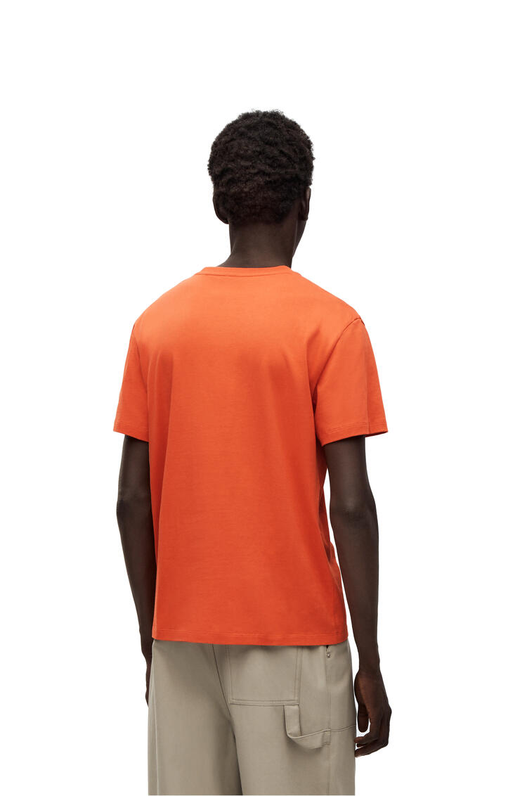 LOEWE Debossed Anagram T-shirt in cotton Orange