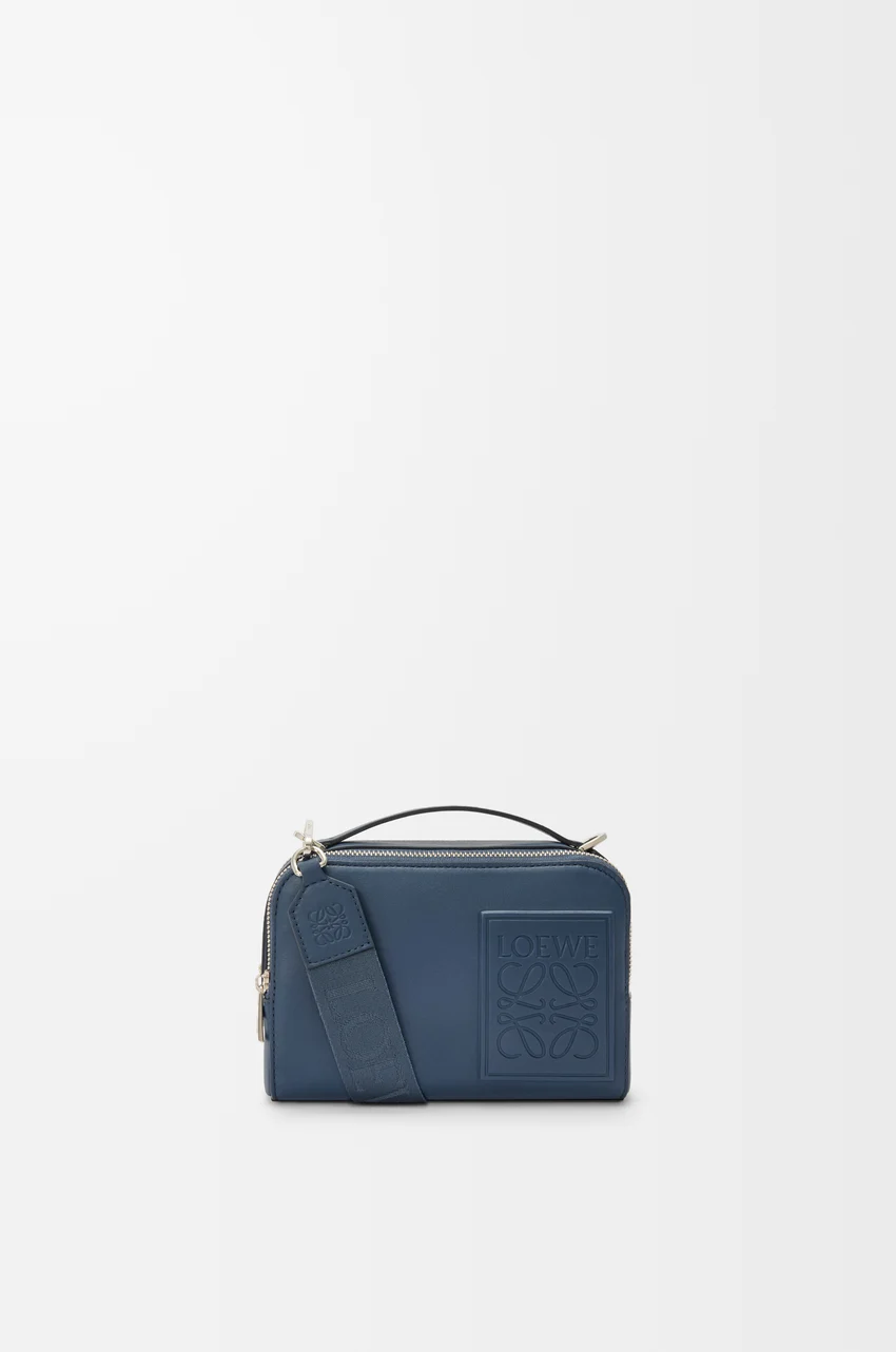 Mini crossbody camera bag in satin calfskin