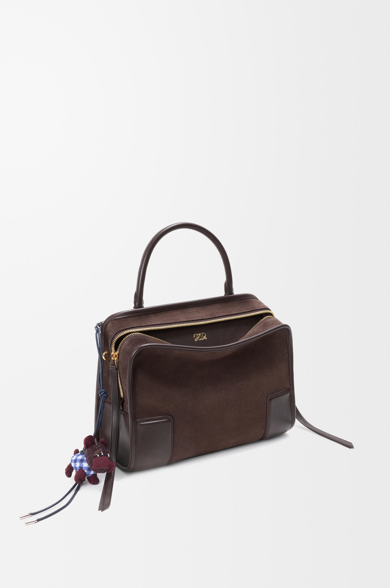 LOEWE Bulldog charm in beads and felt Multicolor