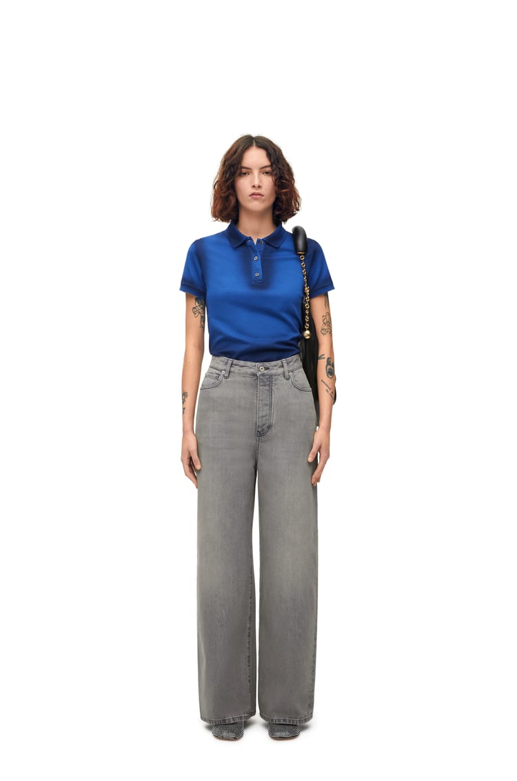 LOEWE High waisted jeans in cotton Grey Melange