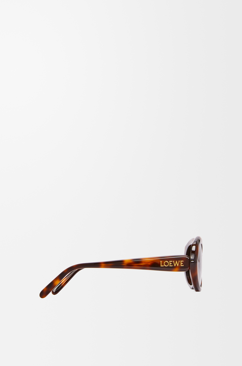 Mini Oval Slim sunglasses Brown - LOEWE USA Official Website display picture 1