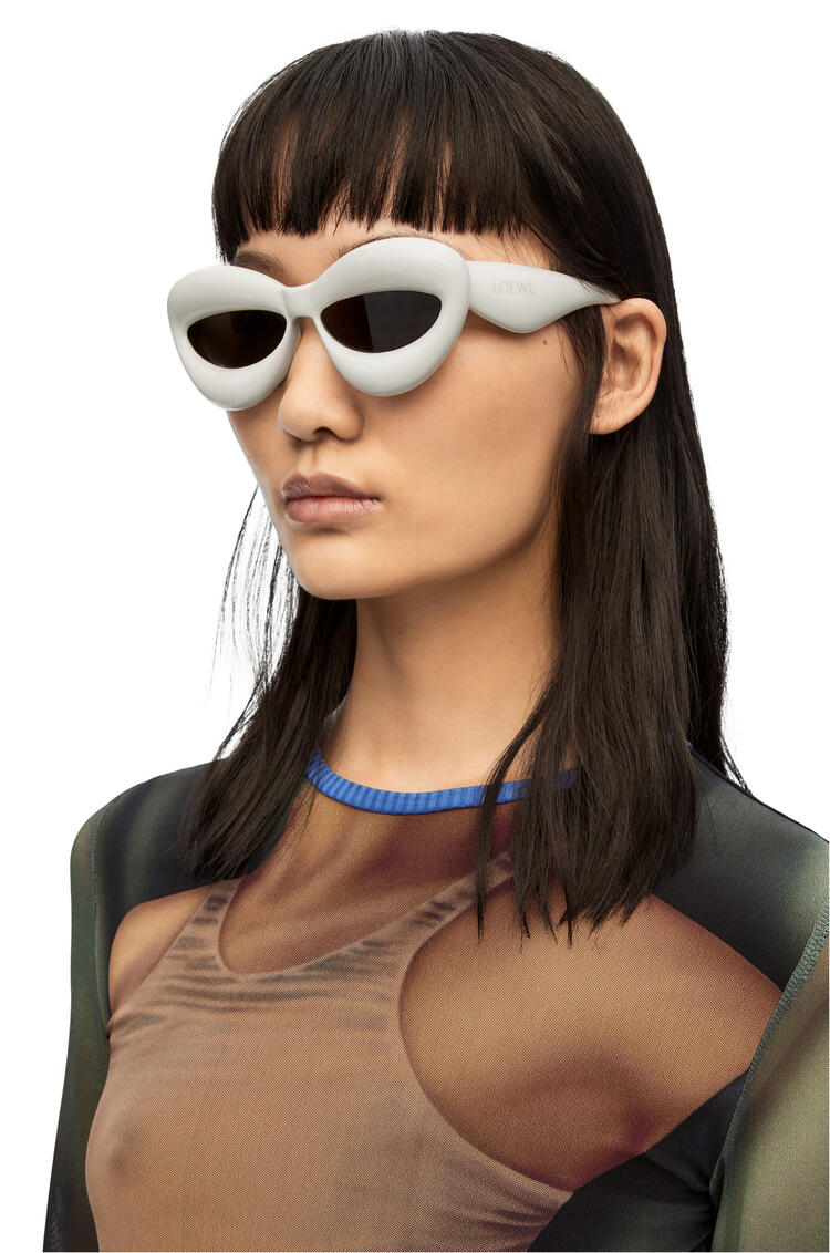 LOEWE Inflated cateye sunglasses in acetate Grey