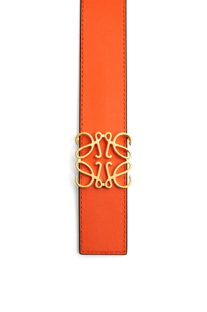 LOEWE Reversible Anagram belt in smooth calfskin Warm Desert/Orange/Satin Gold plp_rd