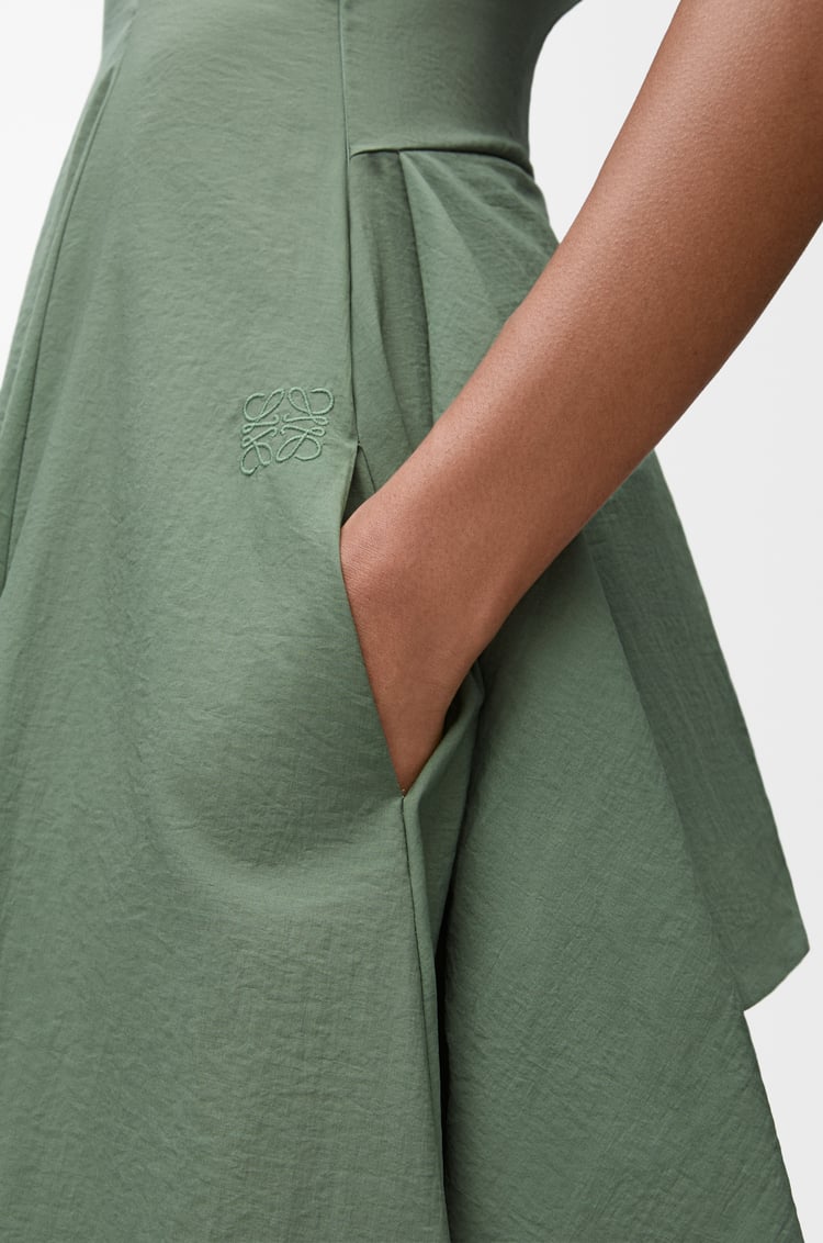 LOEWE Wrap dress in cotton blend Sage