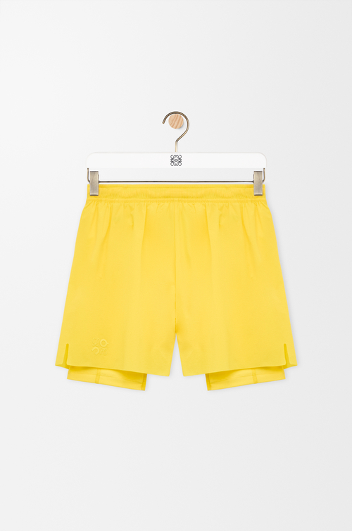 LOEWE Shorts in technical shell Yellow