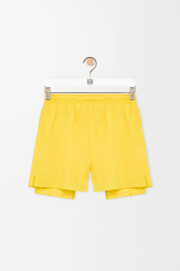 LOEWE Shorts in technical shell Yellow