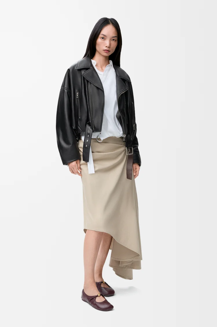 LOEWE Biker jacket in nappa lambskin Black