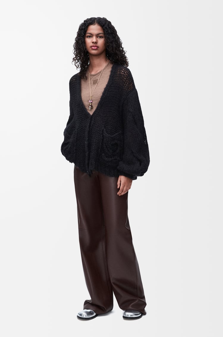 LOEWE Anagram cardigan in mohair blend Black