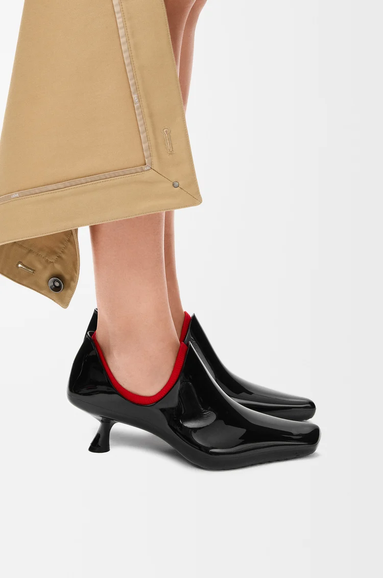 LOEWE Emily aqua bootie in PVC Black