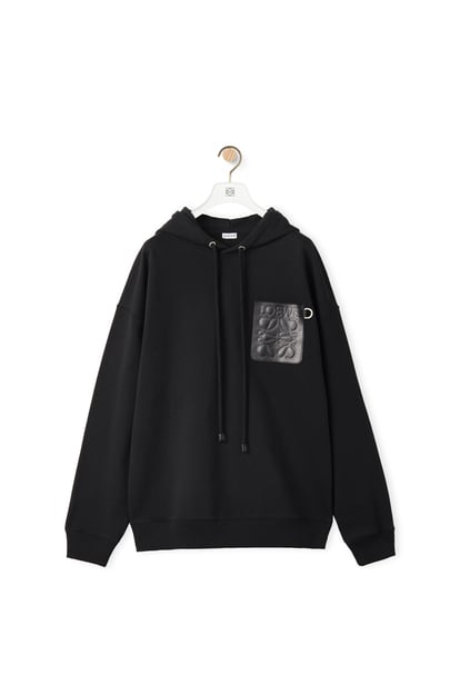 LOEWE Relaxed fit hoodie in cotton 黑色