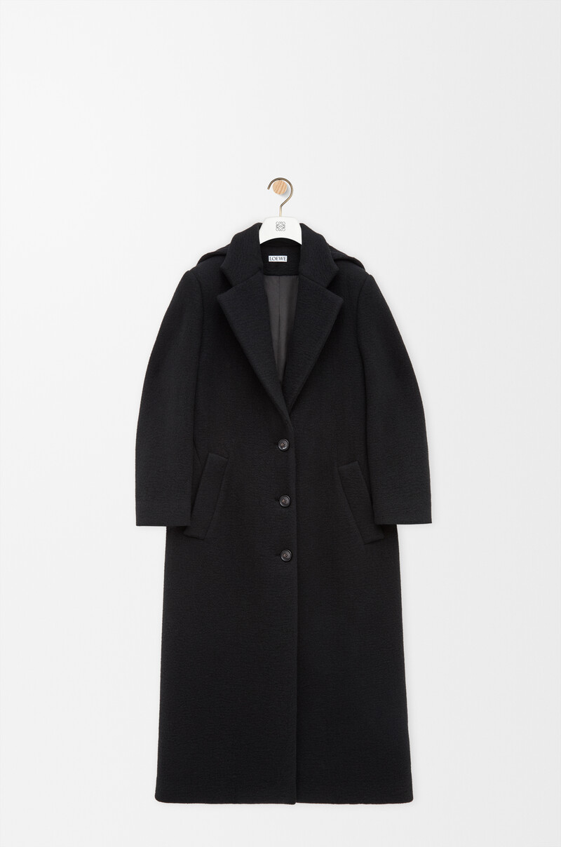 Hooded coat in cashmere by LOEWE