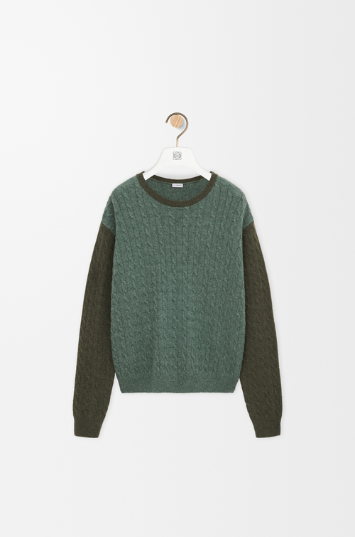 LOEWE Sweater in cashmere Light Green/Khaki Green
