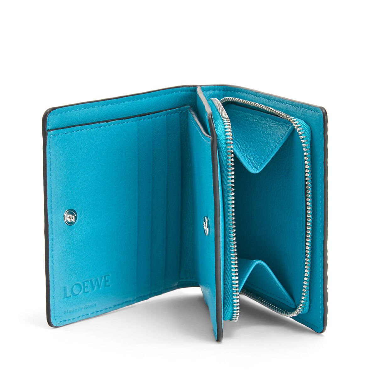 Compact Zip Wallet Peacock Blue LOEWE