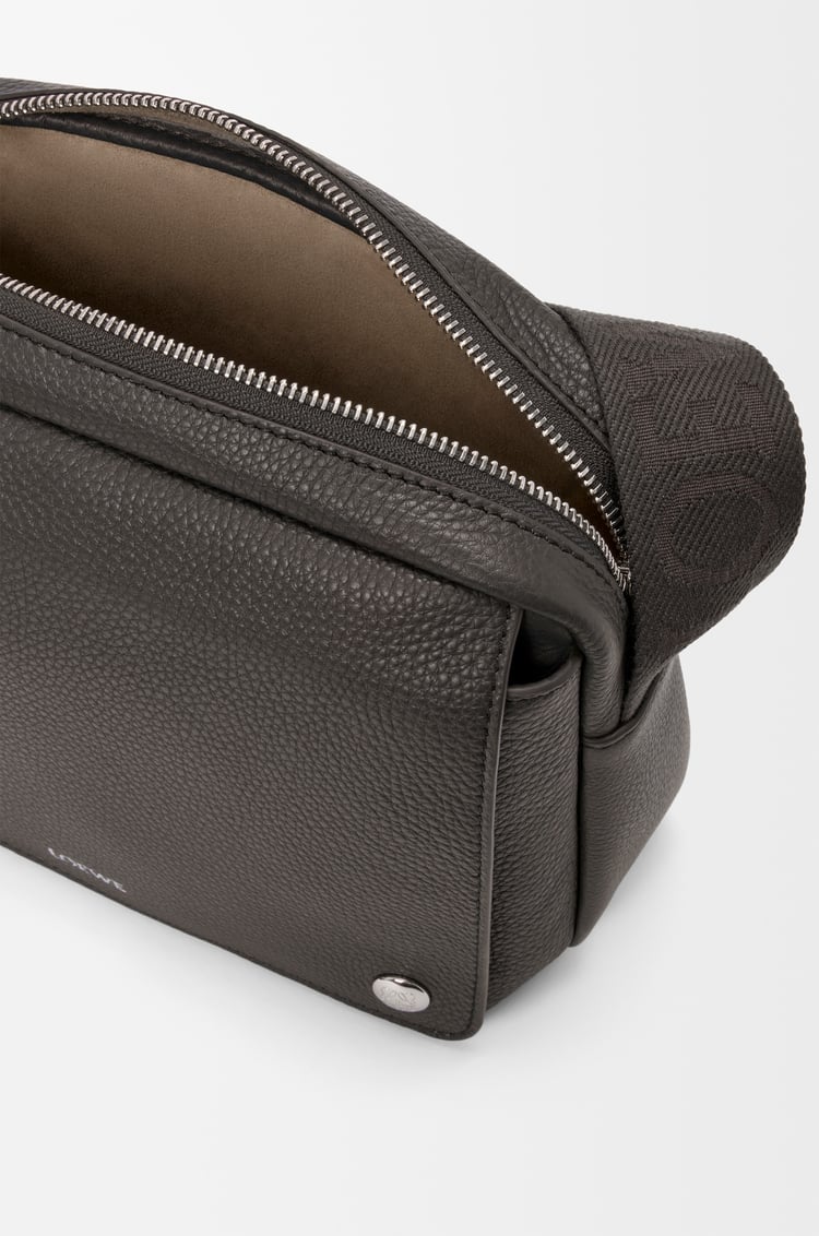 LOEWE Medium Pebble messenger bag in supple grained calfskin Dark Grey