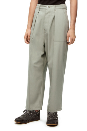LOEWE Low crotch trousers in cotton Sage