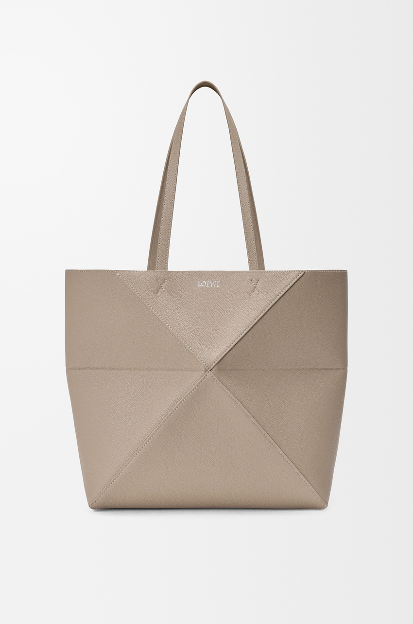 Medium horizontal Puzzle Fold tote in soft grained calfskin