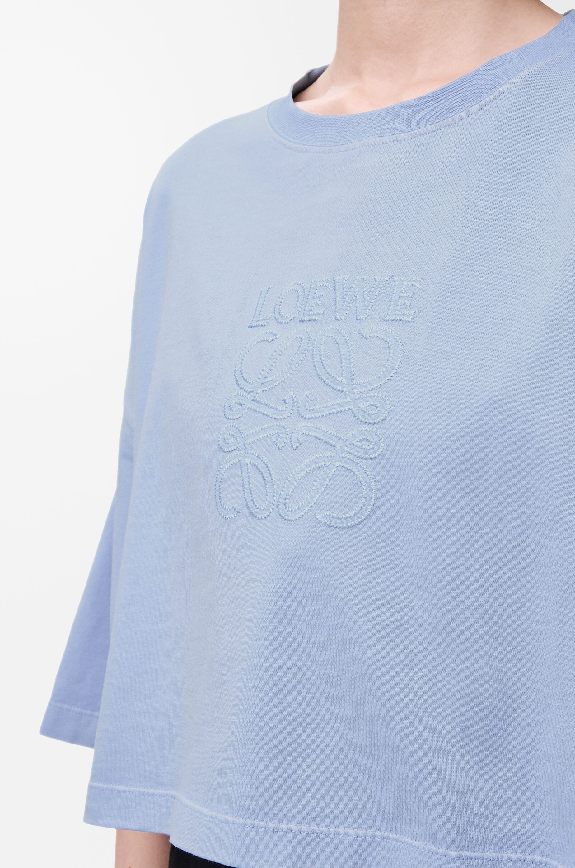 クロップド Tシャツ（コットン） ブルー - LOEWE