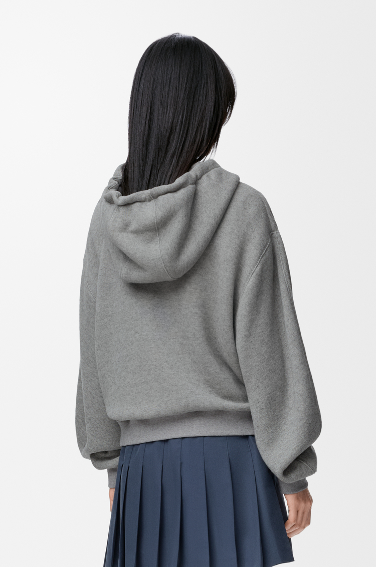 LOEWE Sudadera con capucha en algodón y cashmere Gris