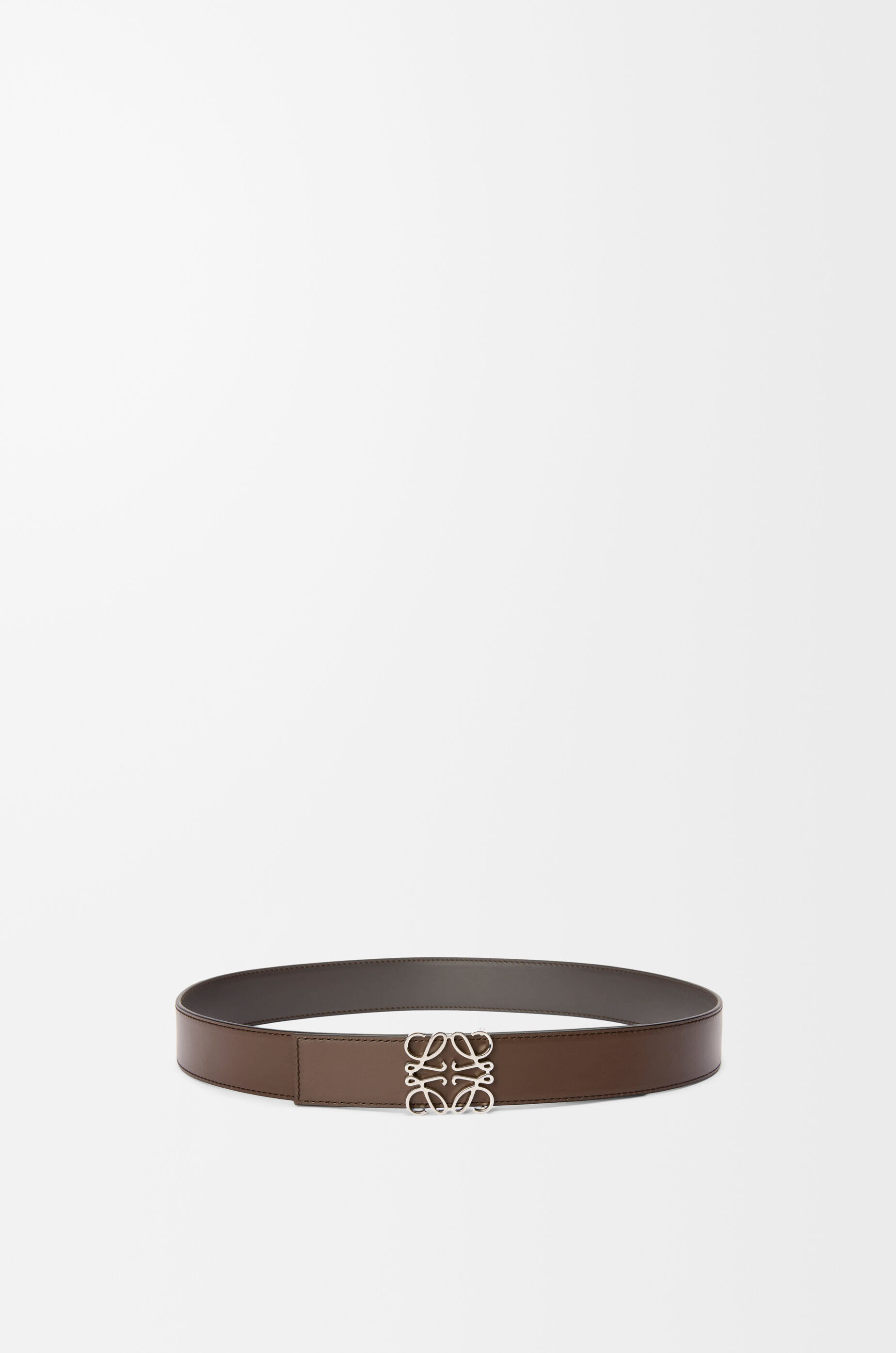 リバーシブル アナグラム ベルト（スムースカーフ） グレー - LOEWE