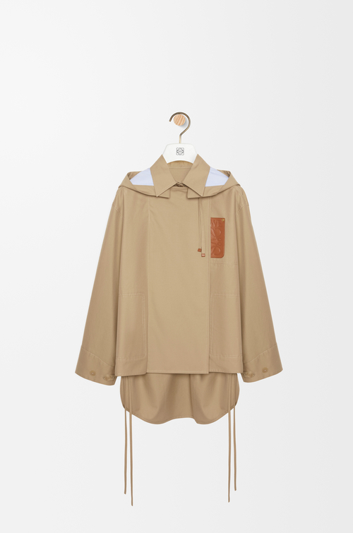 Hooded parka in cotton Sweet Caramel - LOEWE
