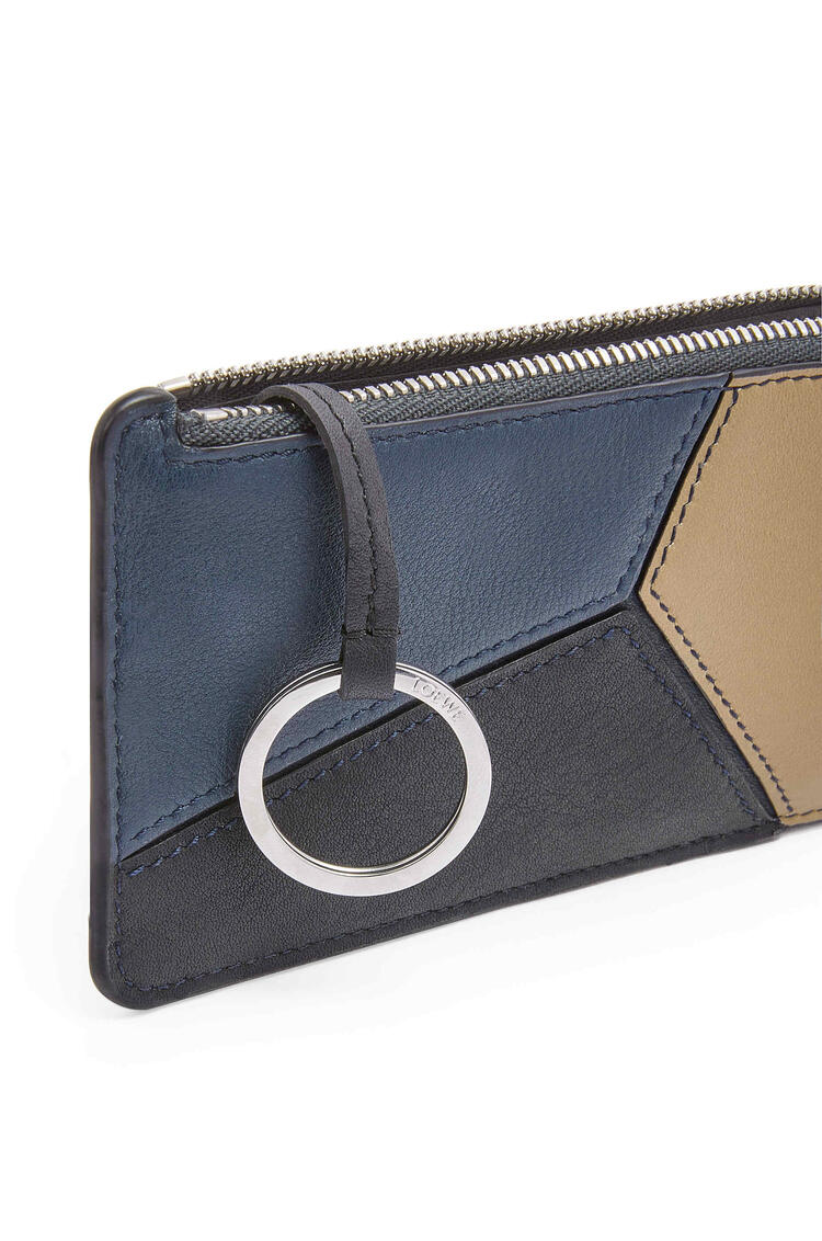 LOEWE Puzzle coin cardholder in classic calfskin Grey/Tundra pdp_rd
