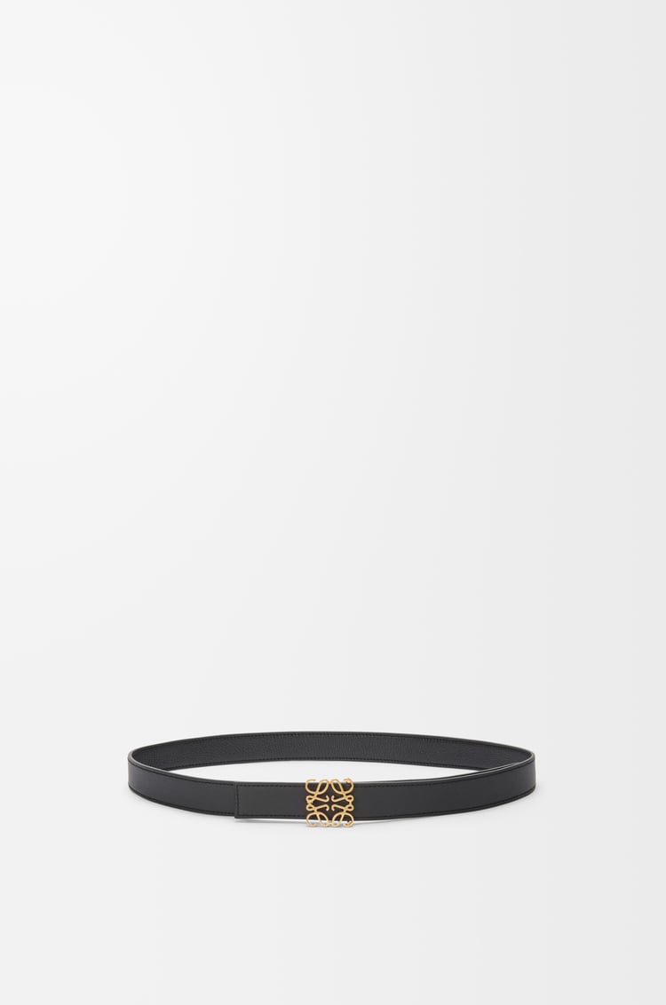 LOEWE Reversible Anagram belt in supple grained calfskin Black/Gold