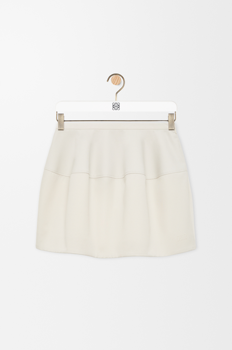 LOEWE Balloon skirt in cotton and silk Ivory