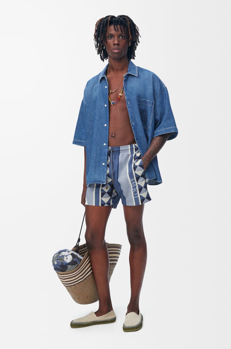 LOEWE スイム ショーツ（テクニカルシェル） ブルー/マルチカラー