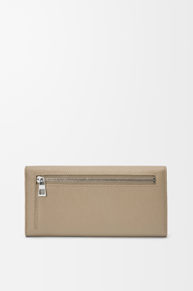 LOEWE ペブル コンティネンタルウォレット（ミニグレインカーフ） クレイ