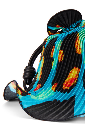 LOEWE Mini Flamenco Clutch in textile and calfskin Black plp_rd