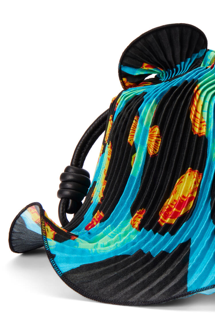 LOEWE Mini Flamenco Clutch in textile and calfskin Black pdp_rd
